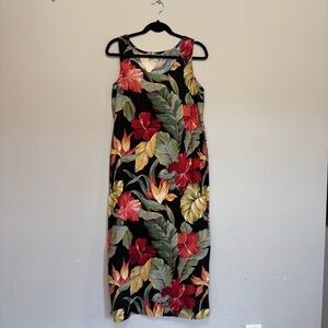 Kona Malia Women's Hibiscus Floral Sleeveless Long
Hawaiian Dress Size M